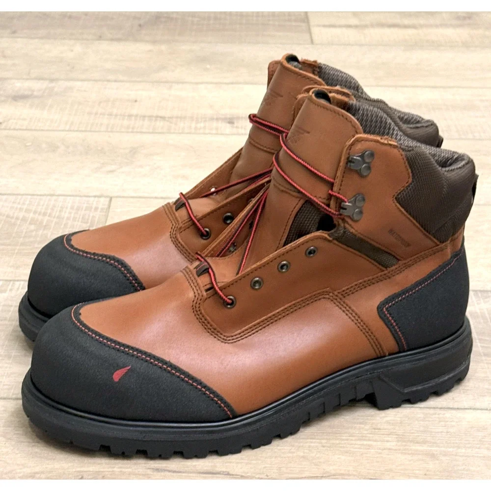 NEW RED WING BRNR XP 6-INCH WATERPROOF SAFETY TOE BOOTS SZ 12 EE E2